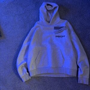 Essentials Light Gray Men's Hoodie